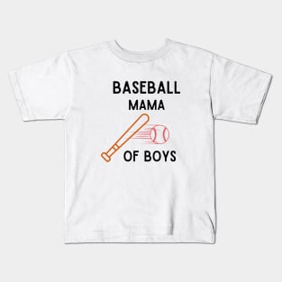 Baseball Mama Of Boys Kids T-Shirt